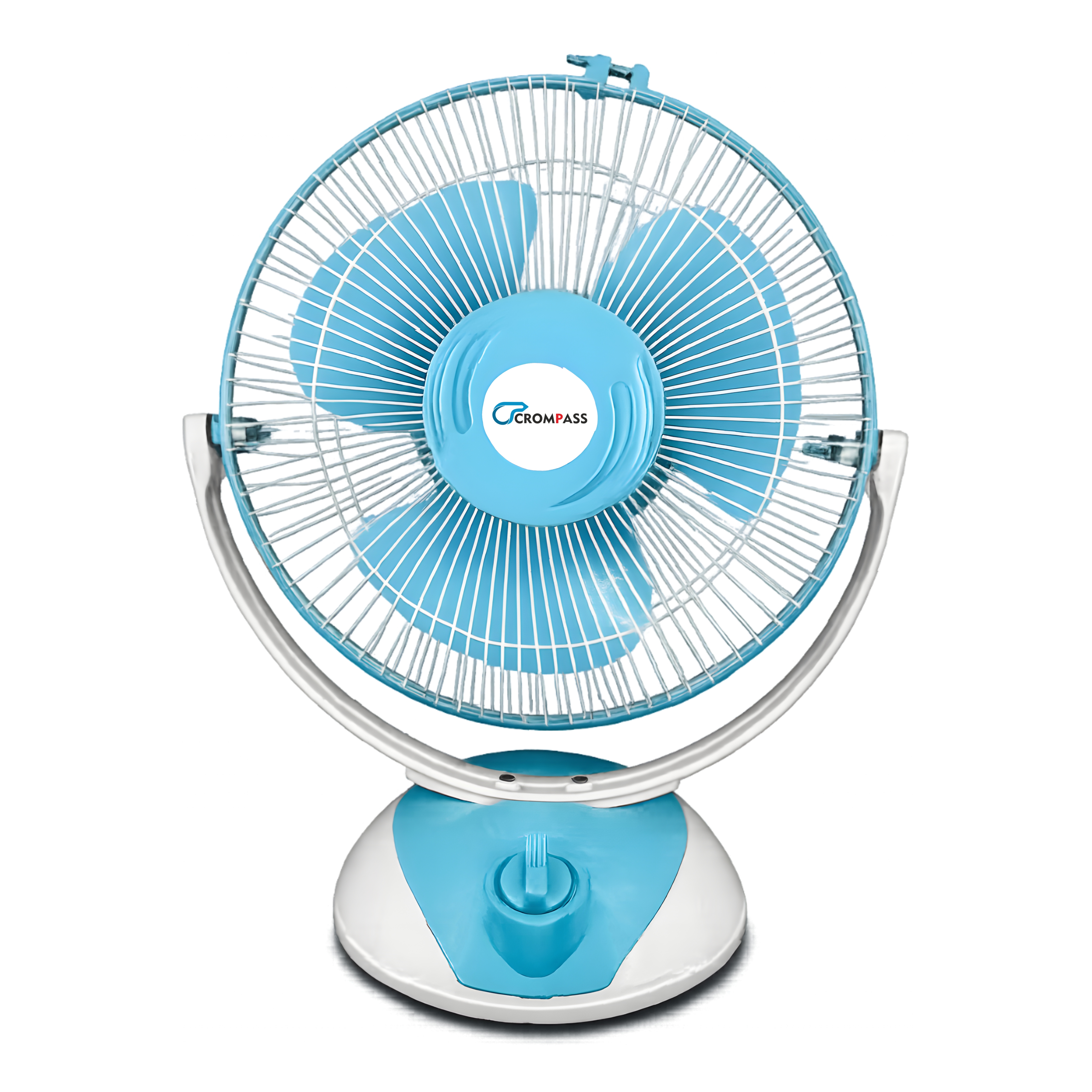 Crompass Electric Table Fan 12 Inch (400 mm) |2400 RPM Powerful Motor| High Air Delivery | 3 Speed Control | 90° Oscillation | Silent Operation | Table Fan for Home & Office | 1 Year Warranty (White)