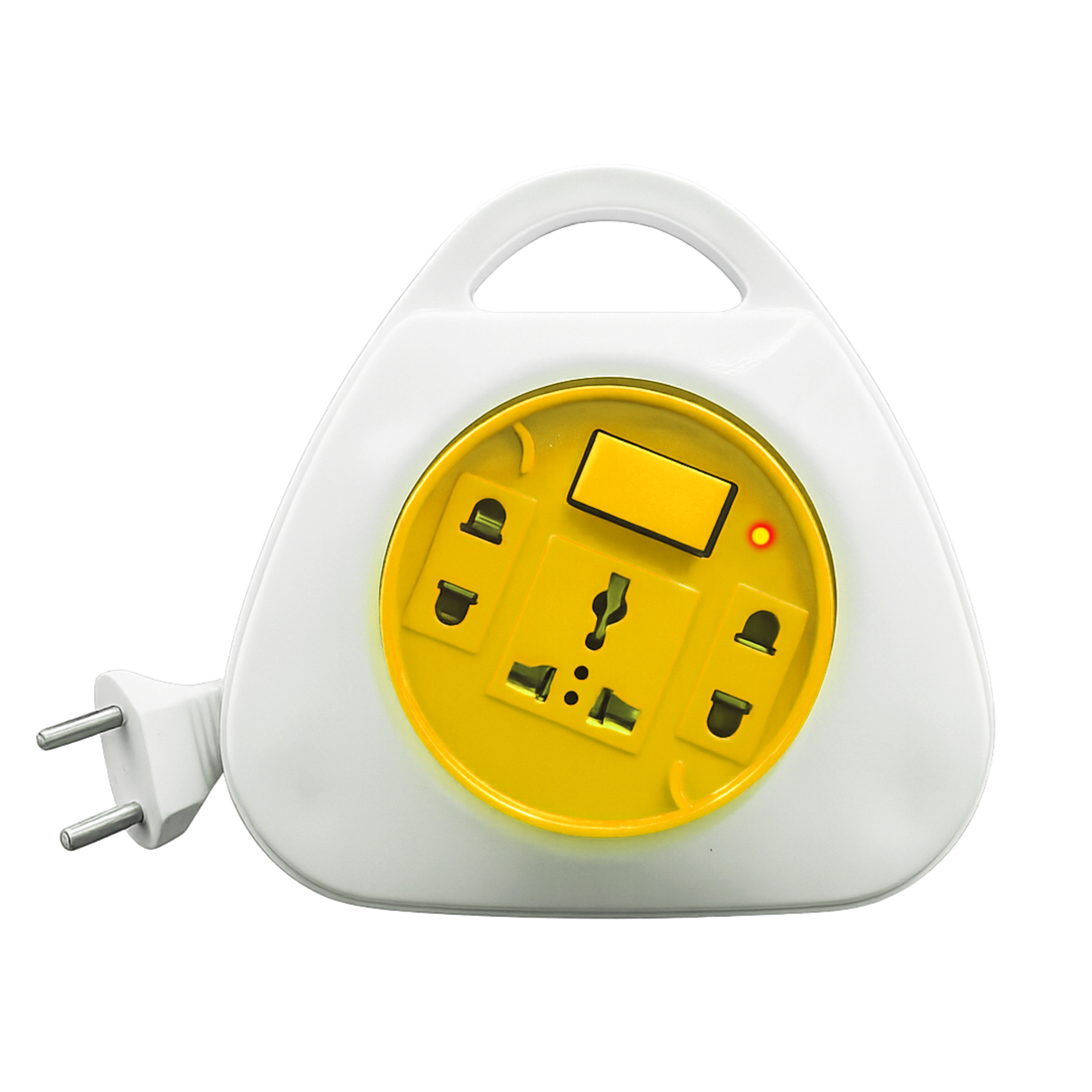Crompass Trio 2-Pin Flex Box with 5M Copper Cord | Universal 3-Pin & 2-Pin Sockets | Master Switch, LED Indicator | Safety Sleeve, Cable Guard, Polycarbonate Body | Home & Office Use