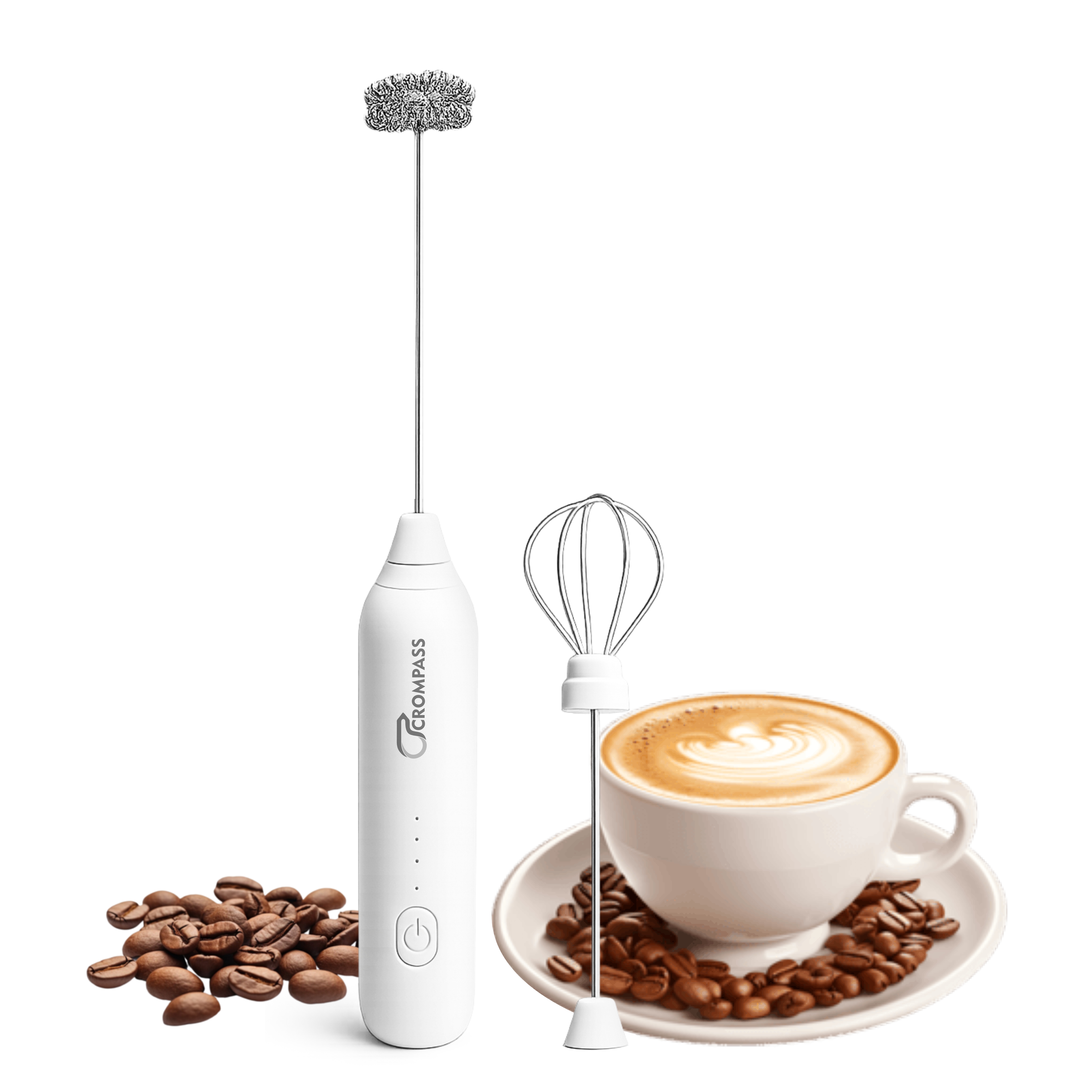 Electric Milk Frother Handheld Coffee Whisk with Frother for Milk, Coffee, Cappuccino, Latte, Hot Chocolate, Protein Shakes and Foam Beverages