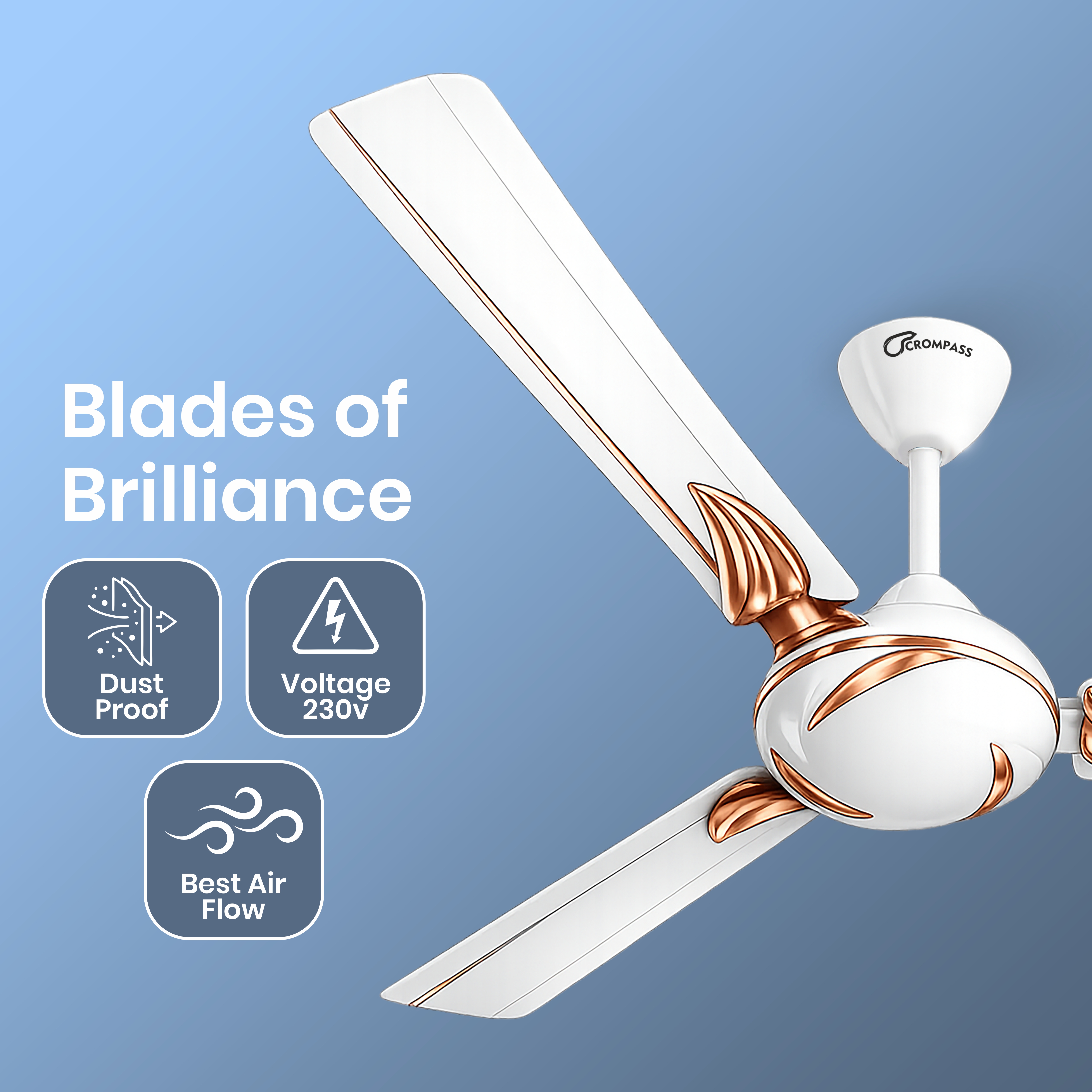 CROMPASS Premium Designer Ceiling Fan 1200mm