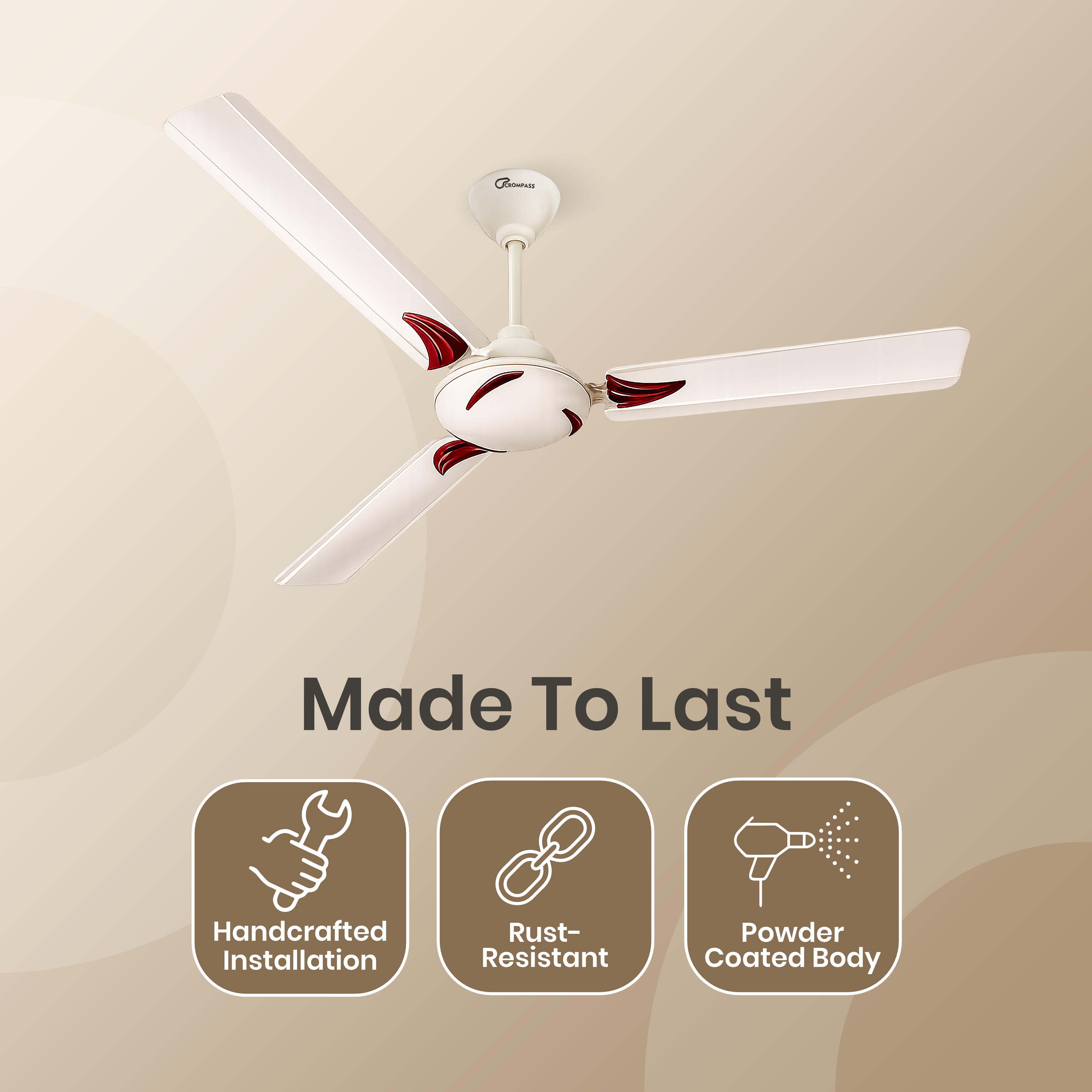 Crompass Aluminium Blade Ceiling Fan 1200 mm
