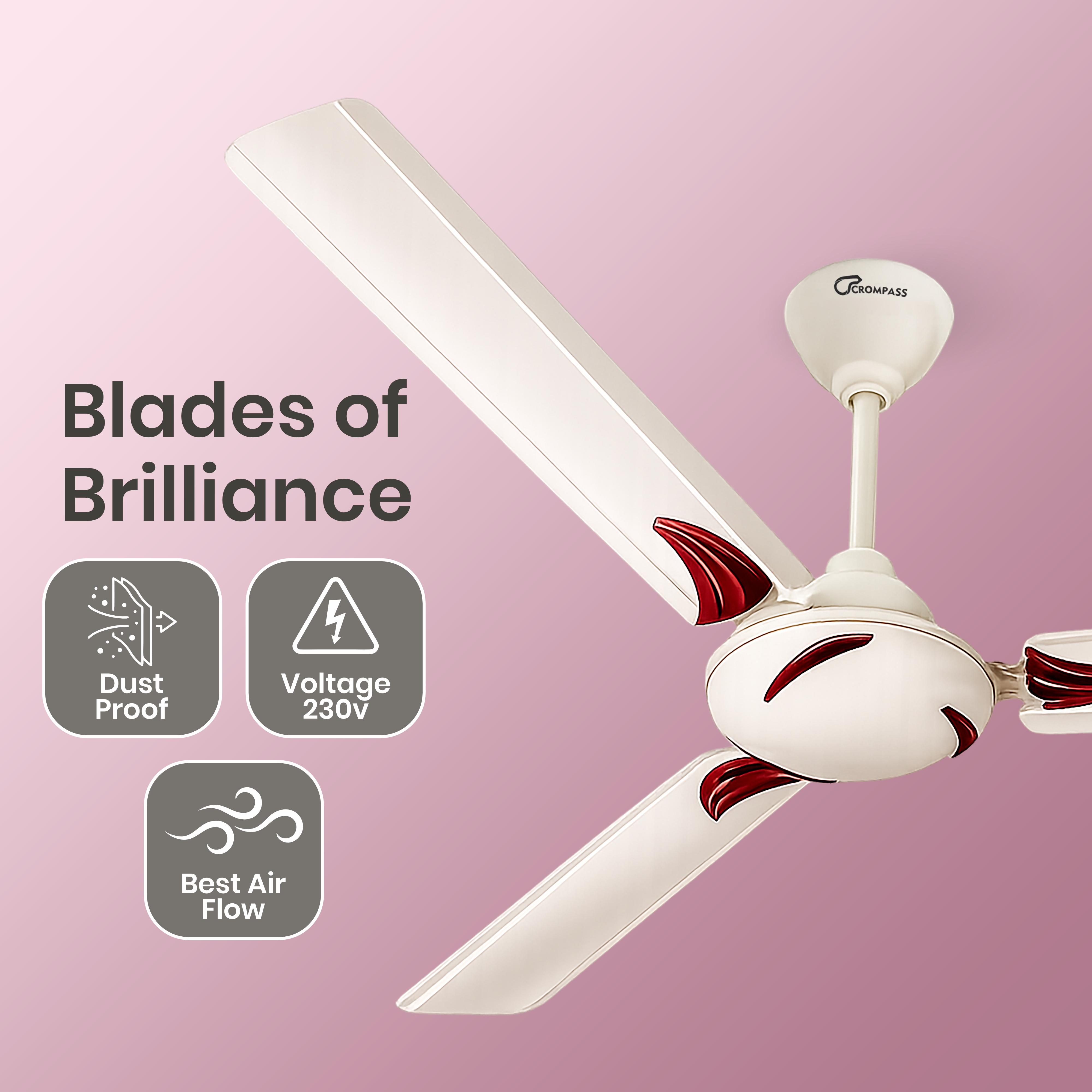 Crompass Elegant Ceiling Fan 1200 mm