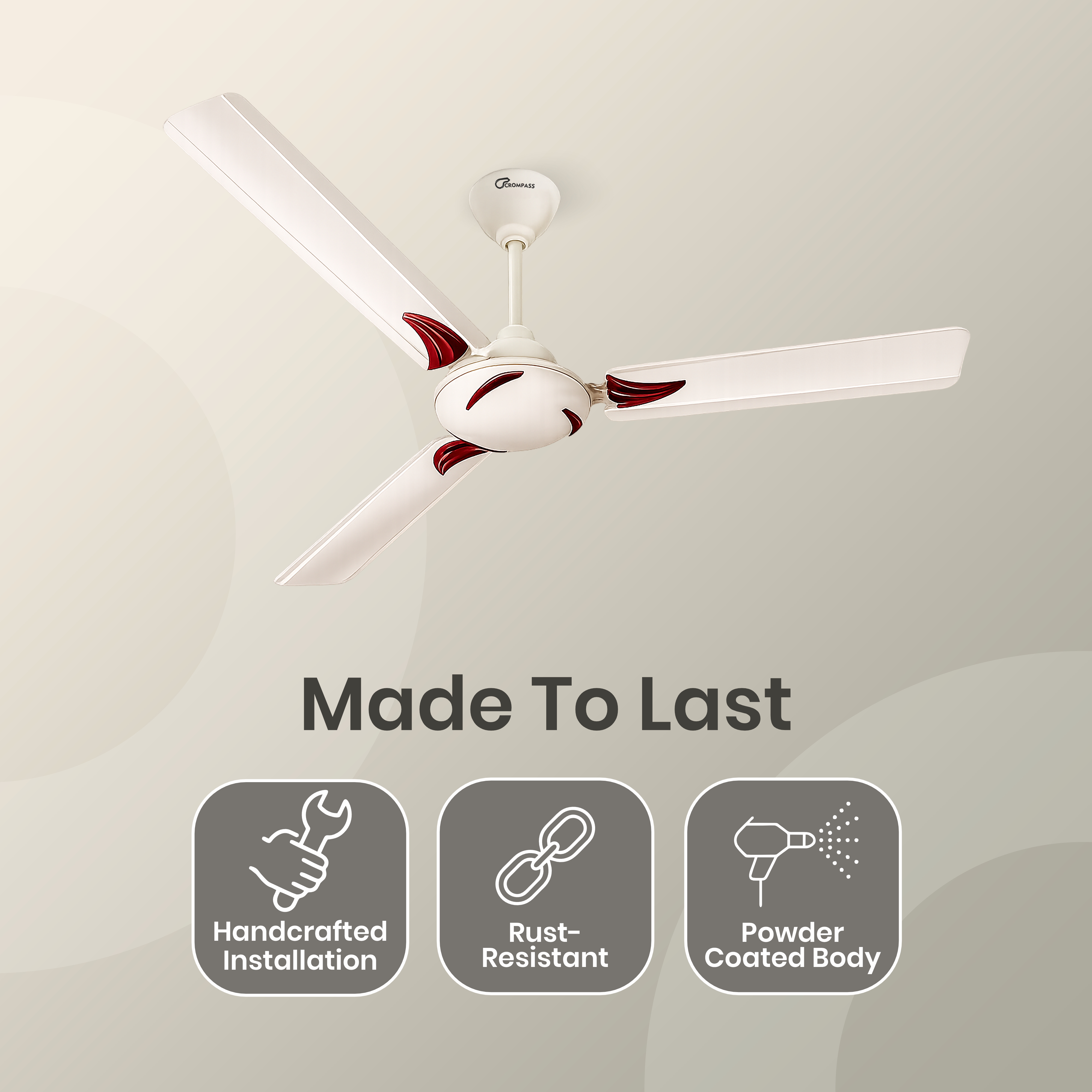 Crompass Designer Ceiling Fan Aluminium Blade Model