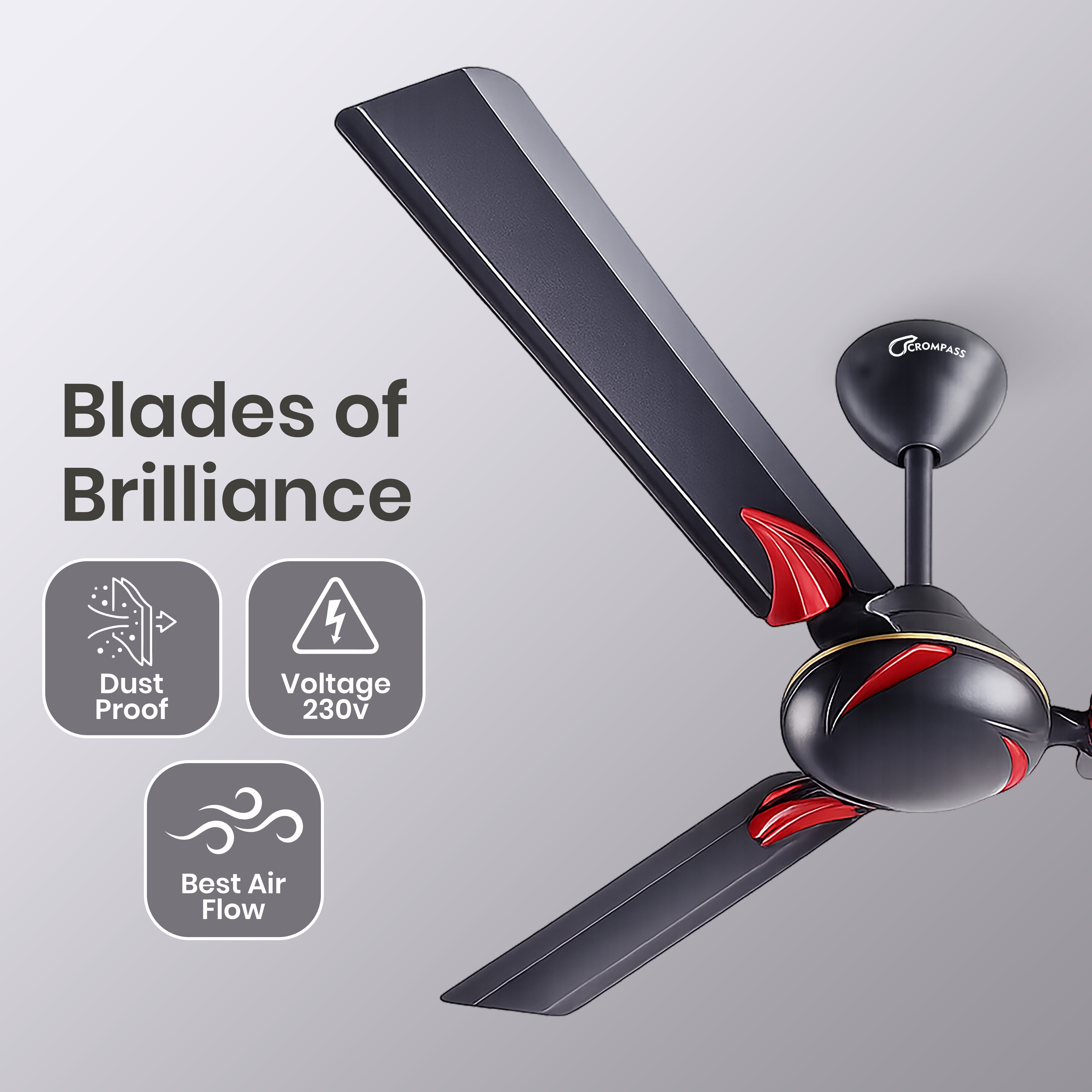 CROMPASS Elegant Designer Fan 1200mm