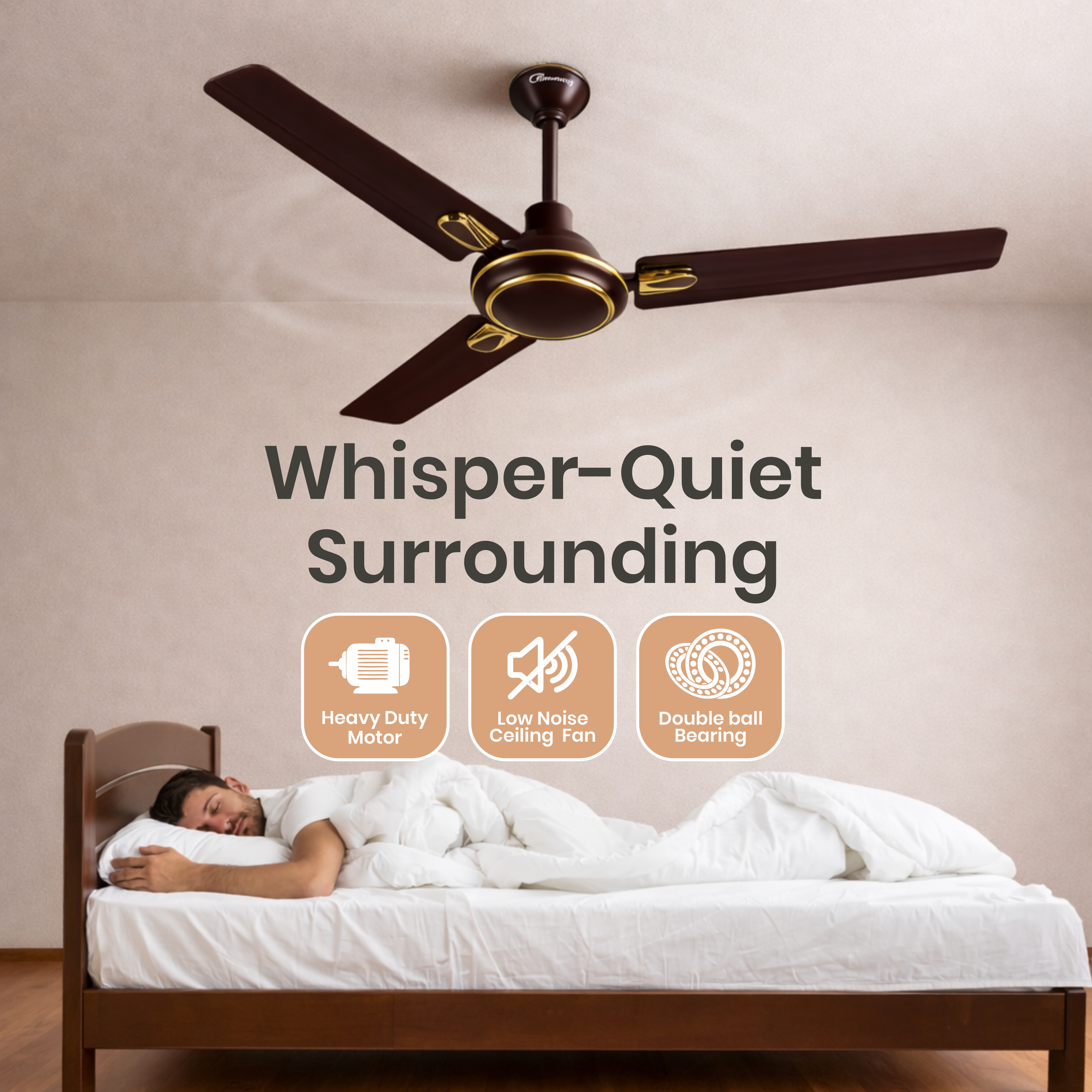 Experience superior cooling performance with the Crompass Ceiling Fan, thoughtfully designed to combine modern aesthetics with dependable everyday functionality. Engineered with precision-balanced aerodynamic blades, this fan delivers powerful and consist