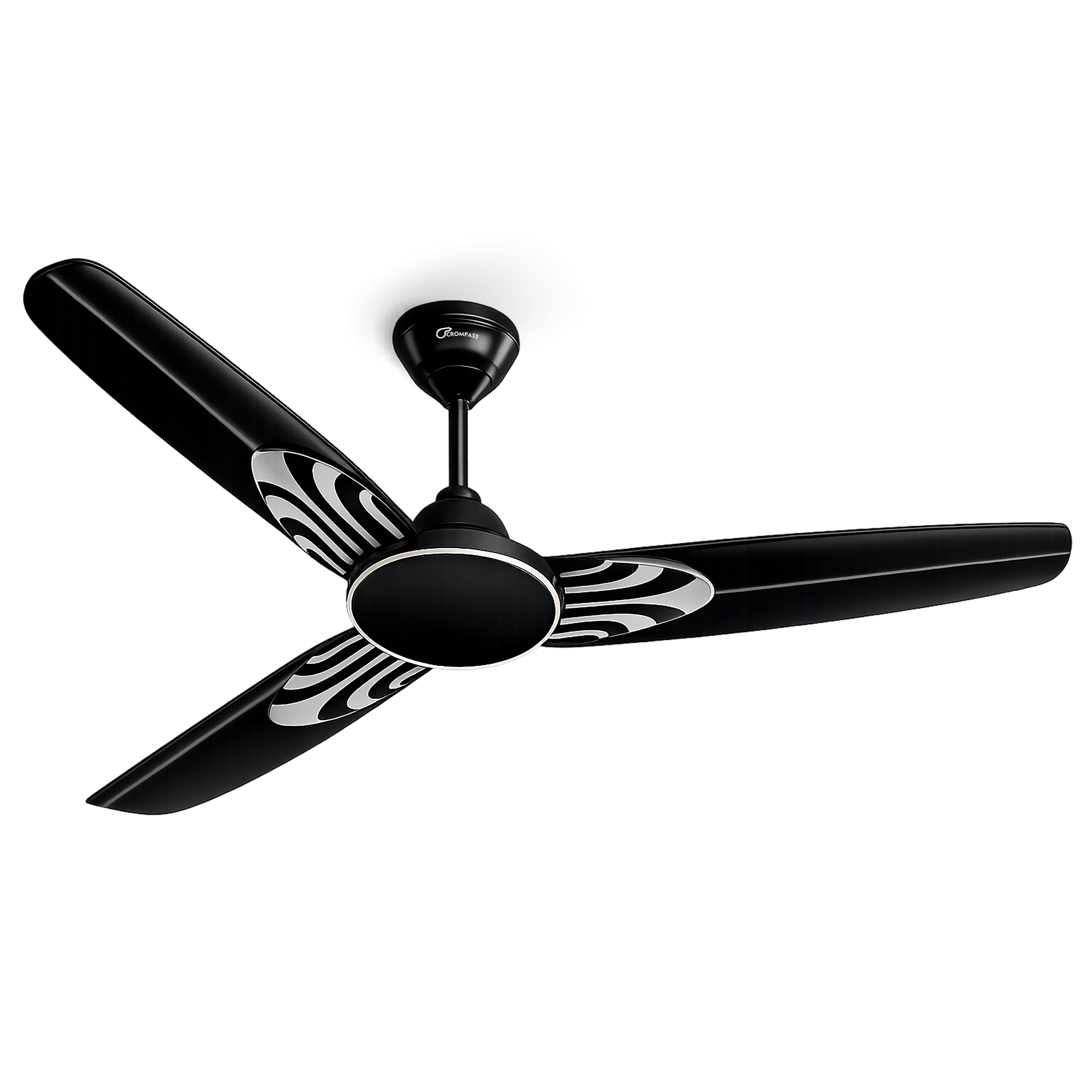 Crompass Premium Ceiling Fan | High-Speed Silent Motor with Double Ball Bearings | Aerodynamic Aluminium Blades | Elegant Decorative Design for Home & Office