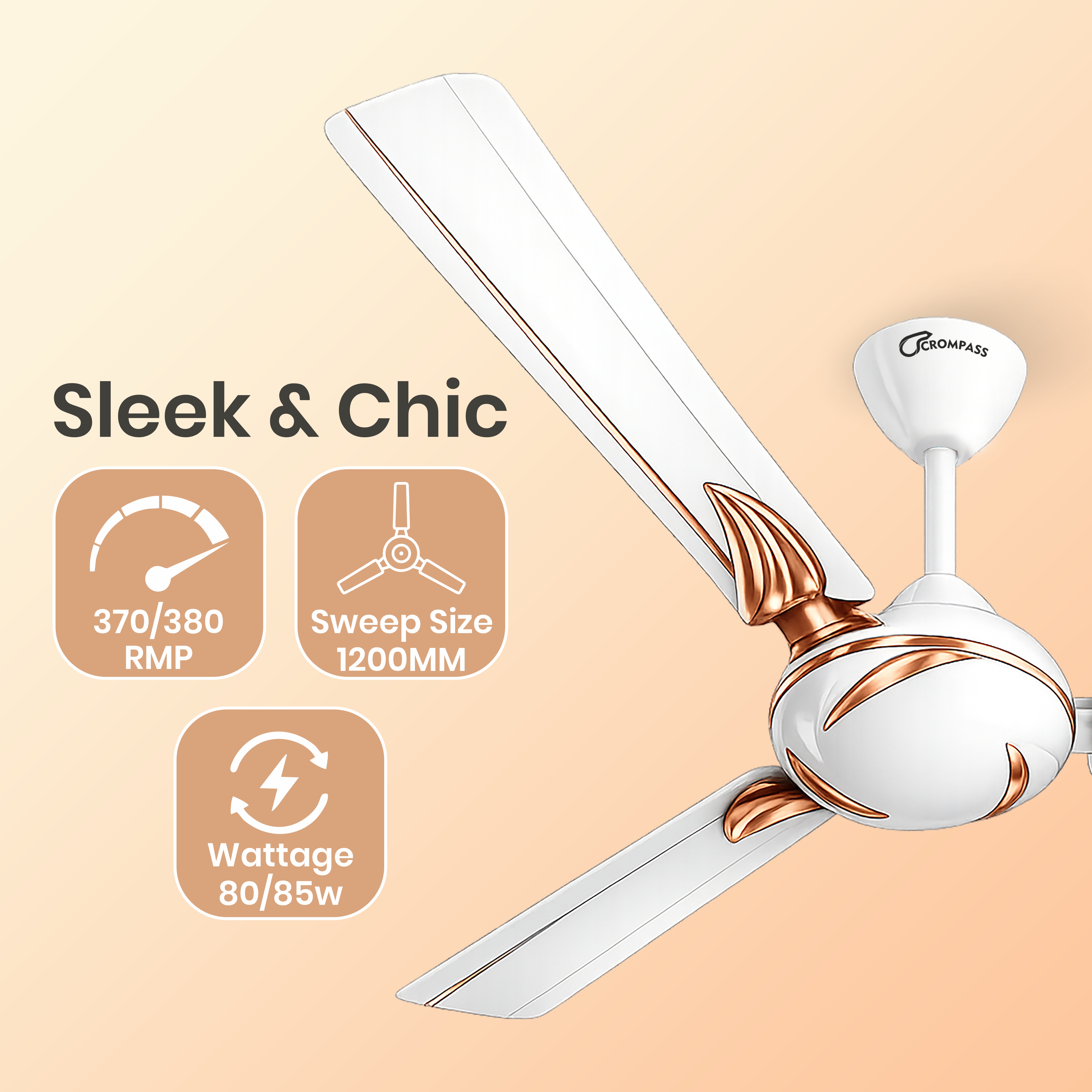Crompass Premium Ceiling Fan | Smooth Performance & Reliable Cooling