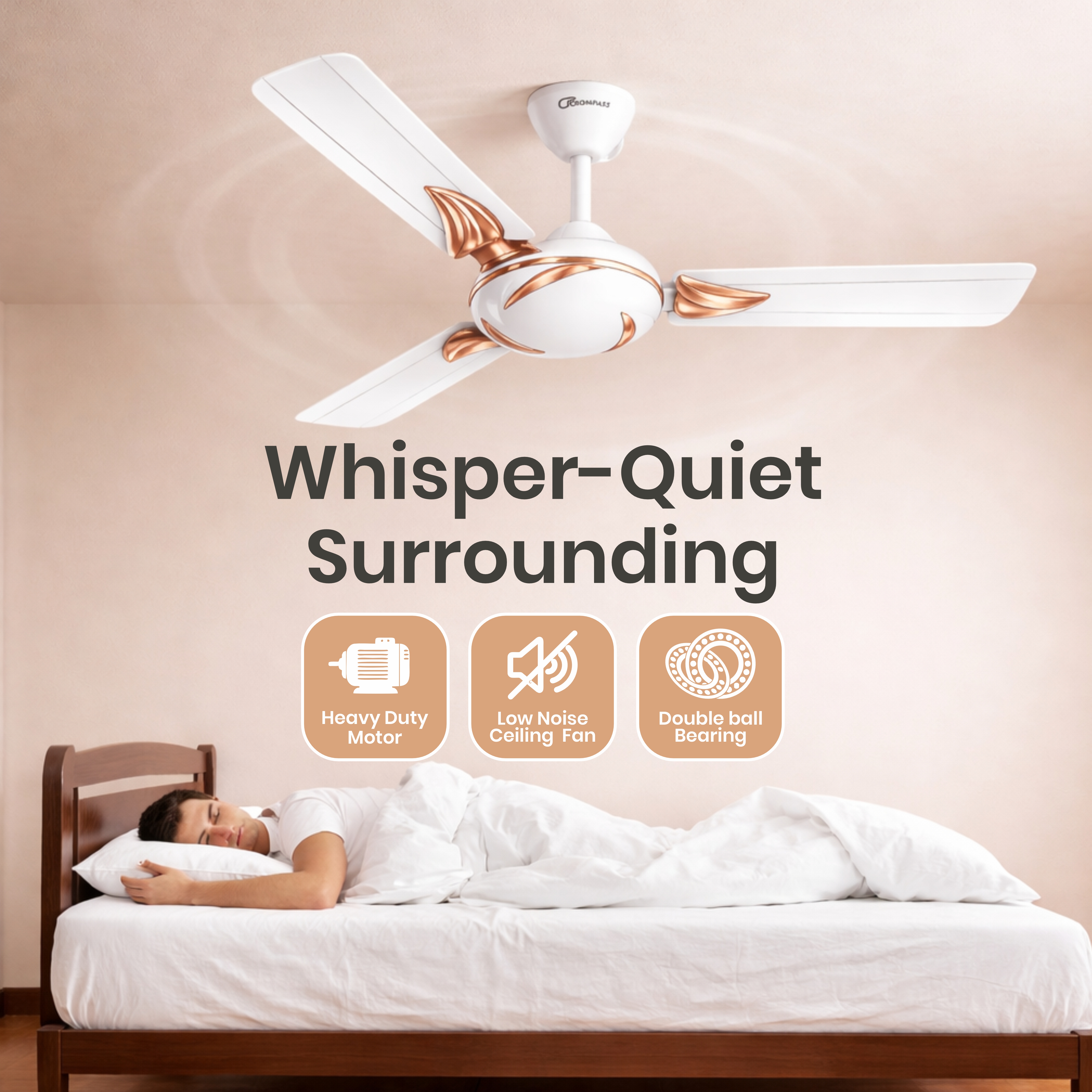 Crompass Premium Ceiling Fan | Smooth Performance & Reliable Cooling